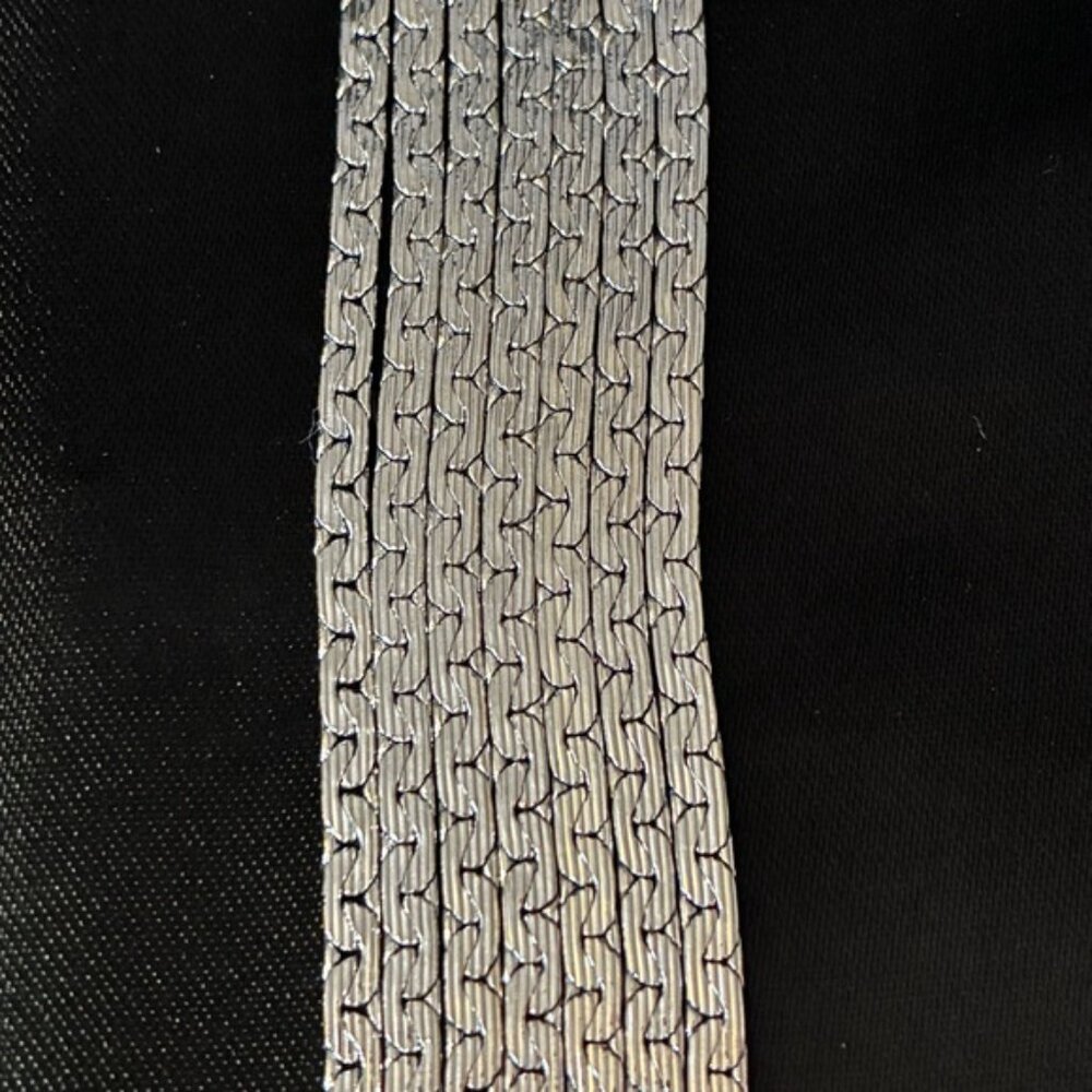 D'Orlan Silver Tone Multi Chain Waterfall Necklace 7 Strand - Picture 7 of 12